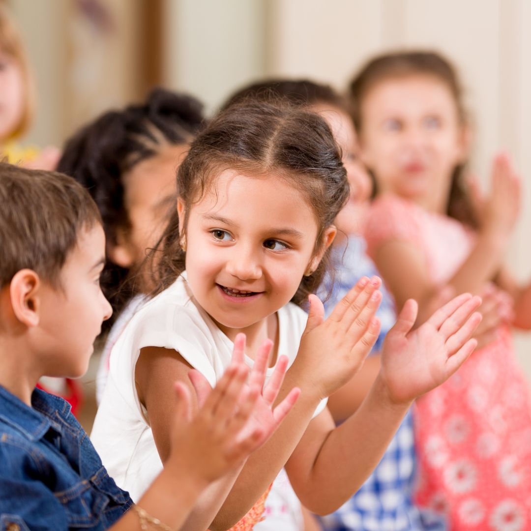 Group of preschool students engaged in a creative learning activity at Creative Learners Academy
